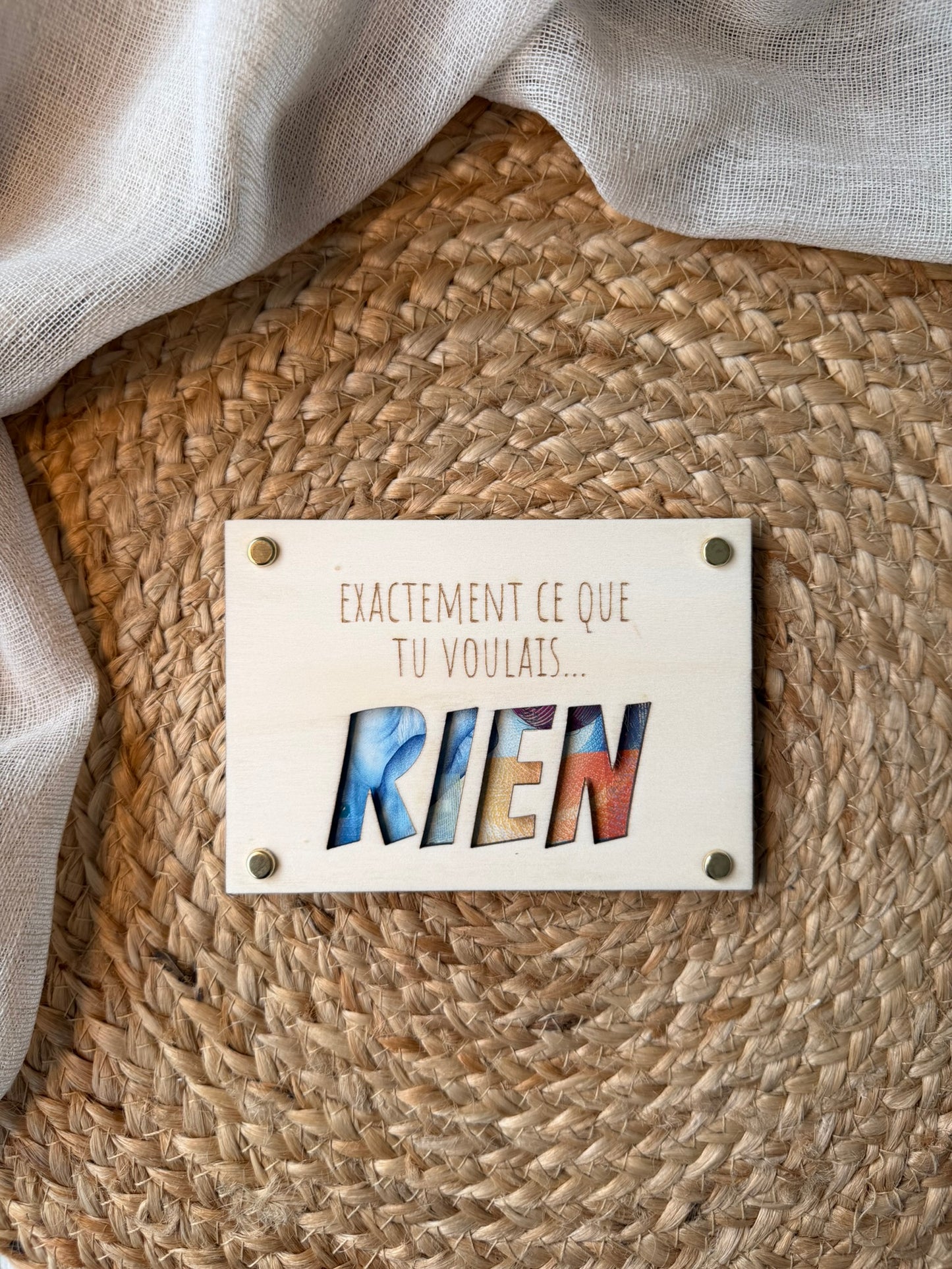 Carte cadeau - Ce que tu voulais : rien