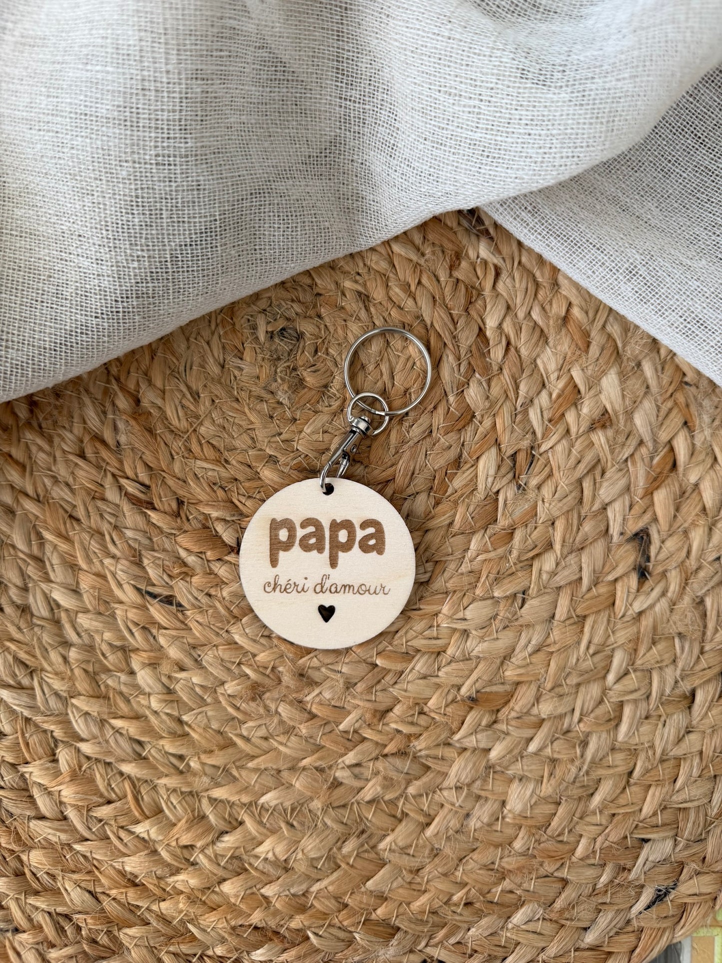Porte-clé papa chéri d'amour