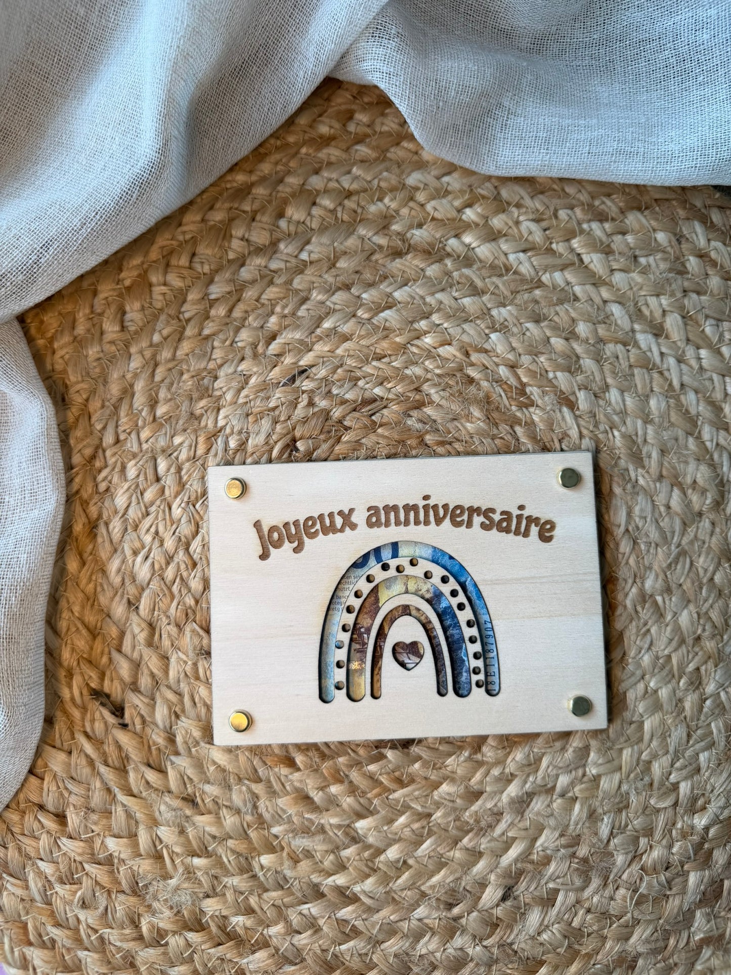 Carte cadeau - Joyeux anniversaire - arc-en-ciel