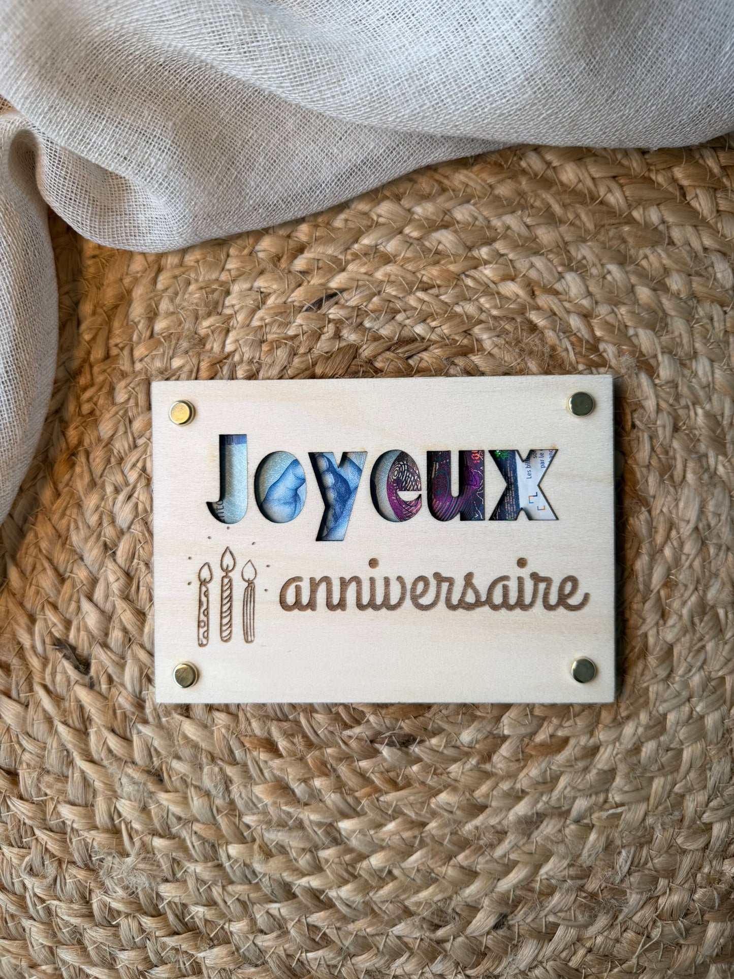 Carte cadeau - Joyeux anniversaire - bougies