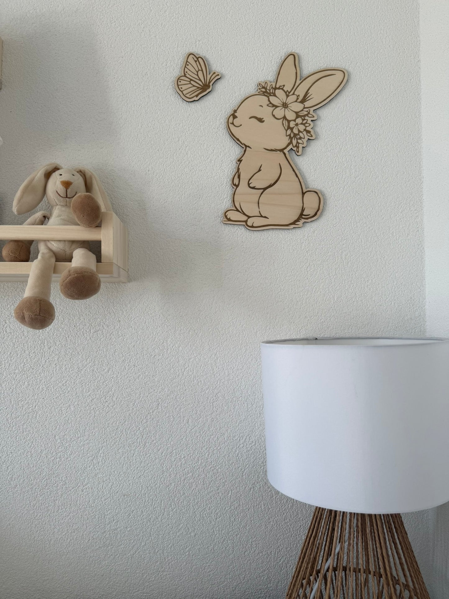 Déco murale - Lapin & papillon