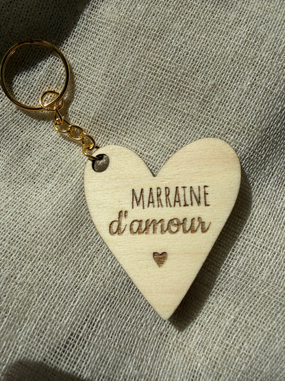 Demande marraine - porte-clé coeur