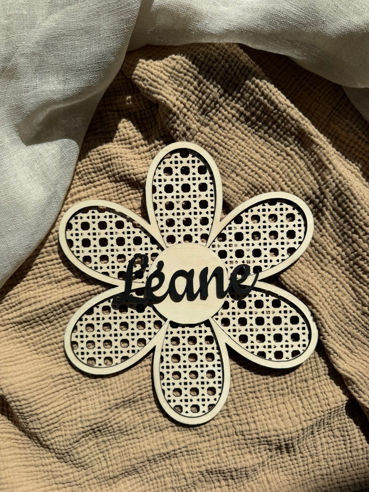 Fleur cannage + prénom