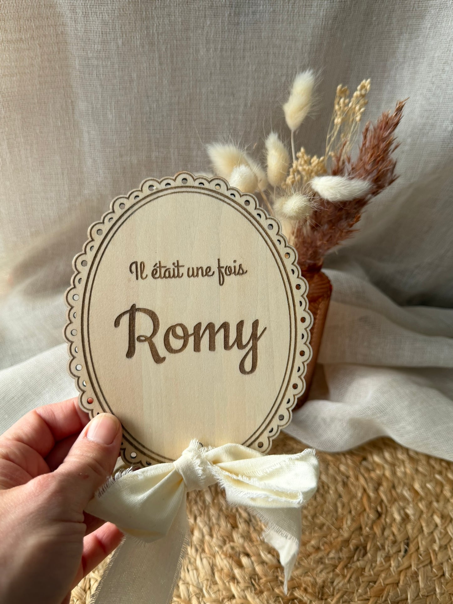 Annonce naissance vintage dentelle