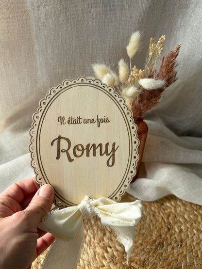 Annonce naissance vintage dentelle