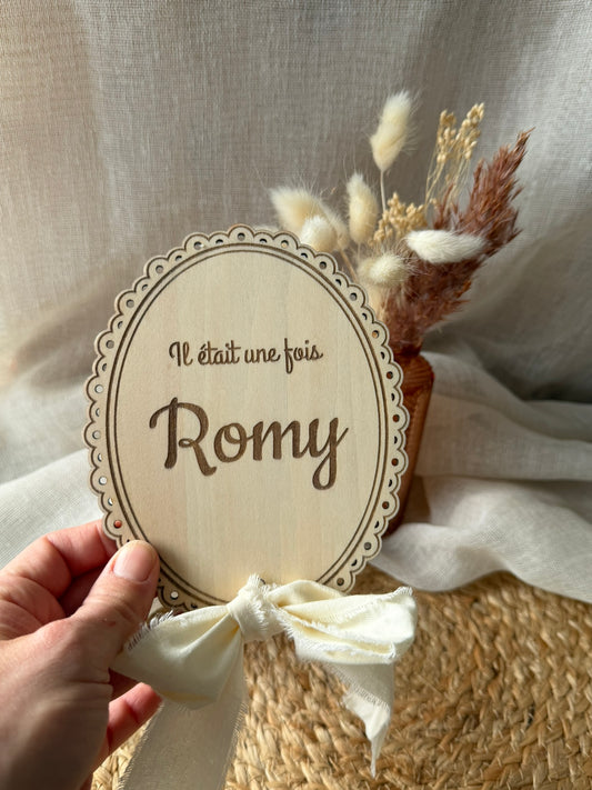 Annonce naissance vintage dentelle