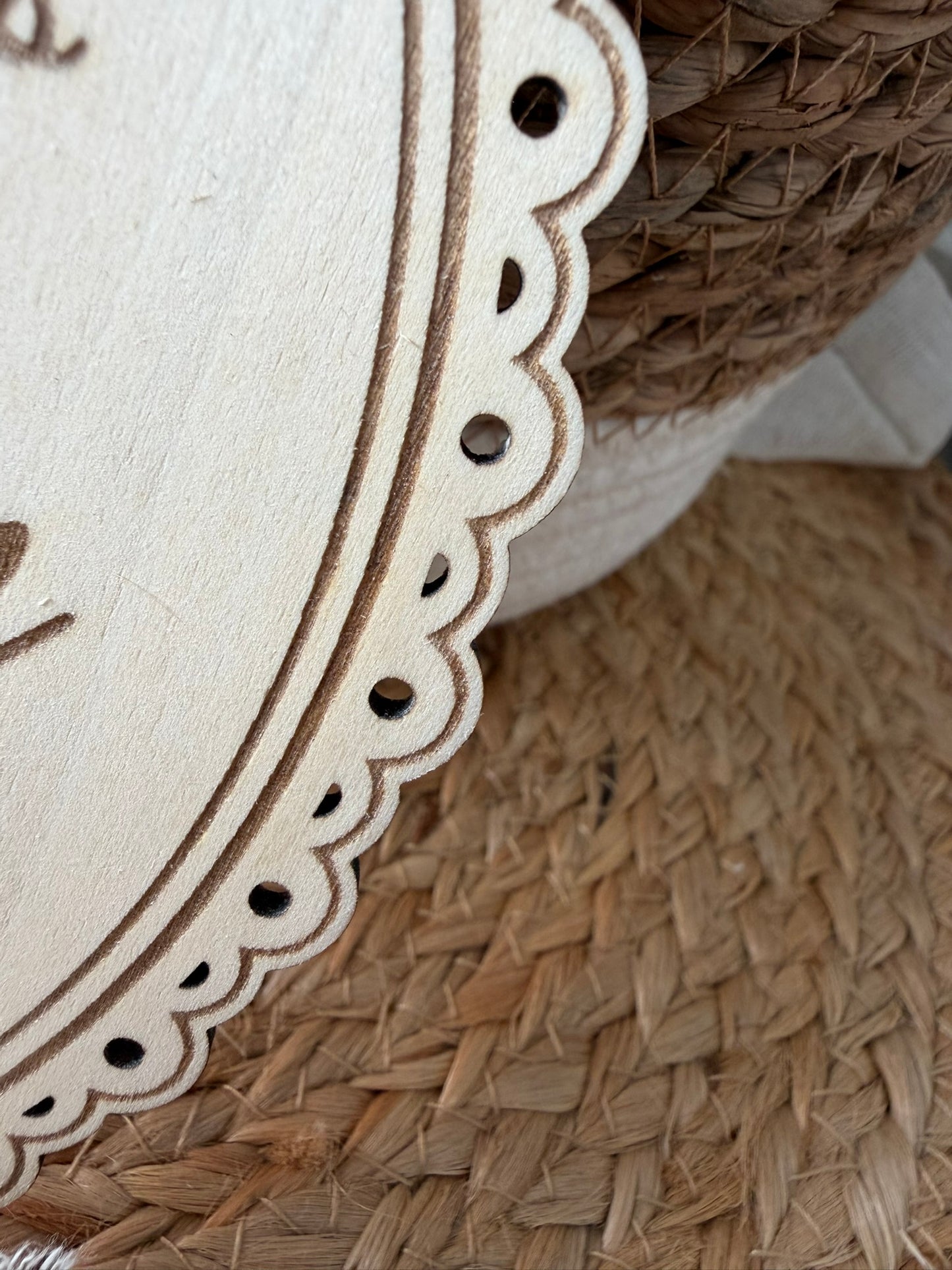 Annonce naissance vintage dentelle