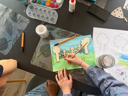 Atelier parent-enfant : notre tableau souvenir